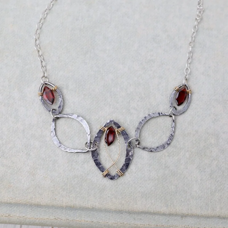 Garnet Marquise Necklace