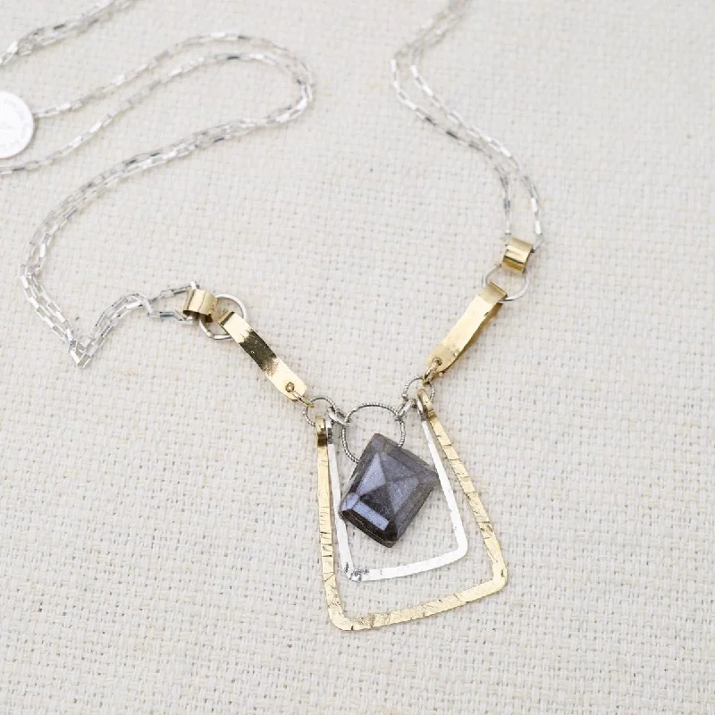 Labradorite Stirrup Necklace