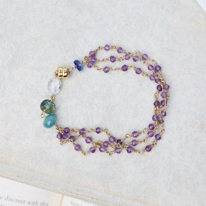 3 Strand Amethyst Bracelet