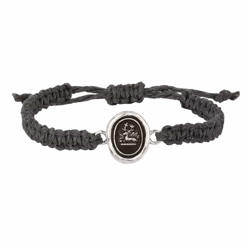 Grounding Braided Bracelet - Charcoal