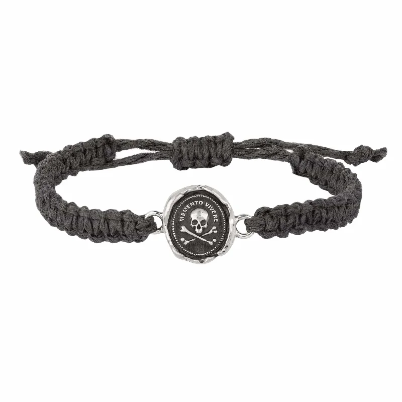 Remember To Live Braided Bracelet - Charcoal