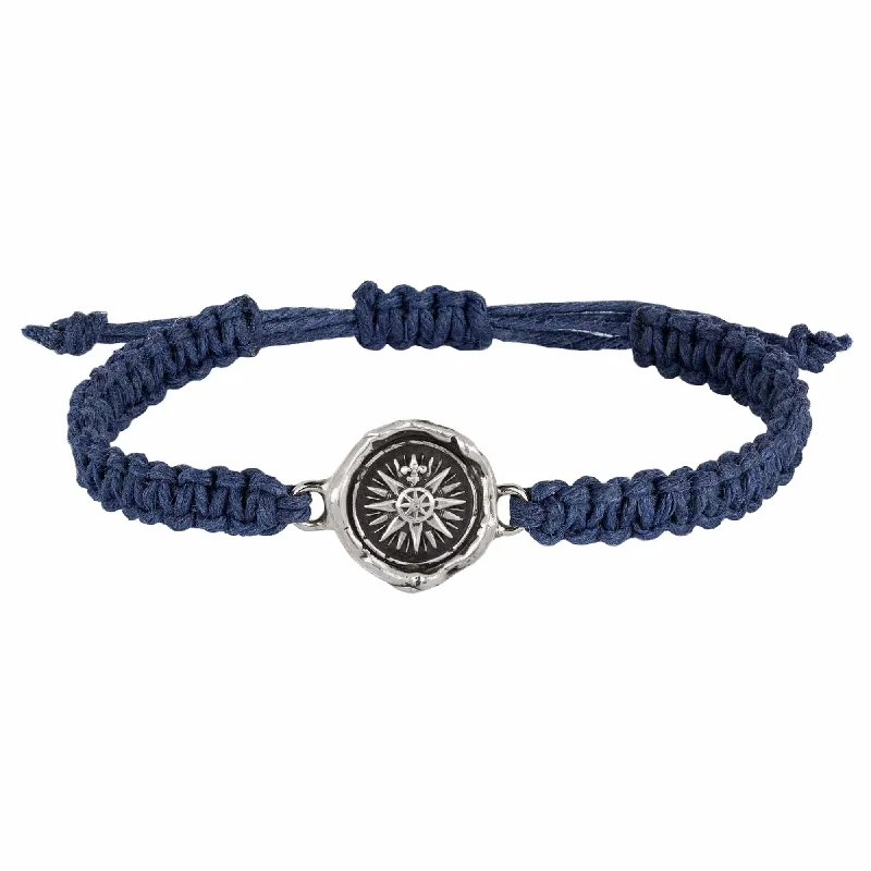 Direction Braided Bracelet - Navy