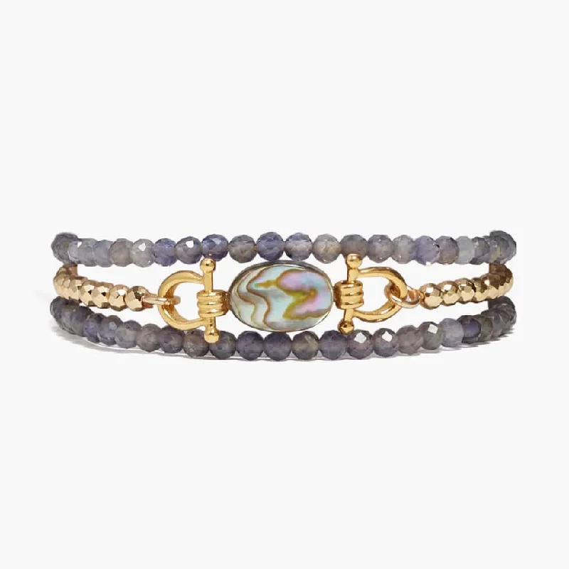 CHEVAL NAKED WRAP BRACELET IOLITE