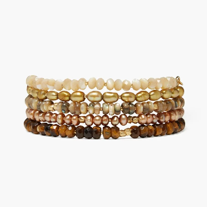 Riviera Wrap Bracelet Natural Mix