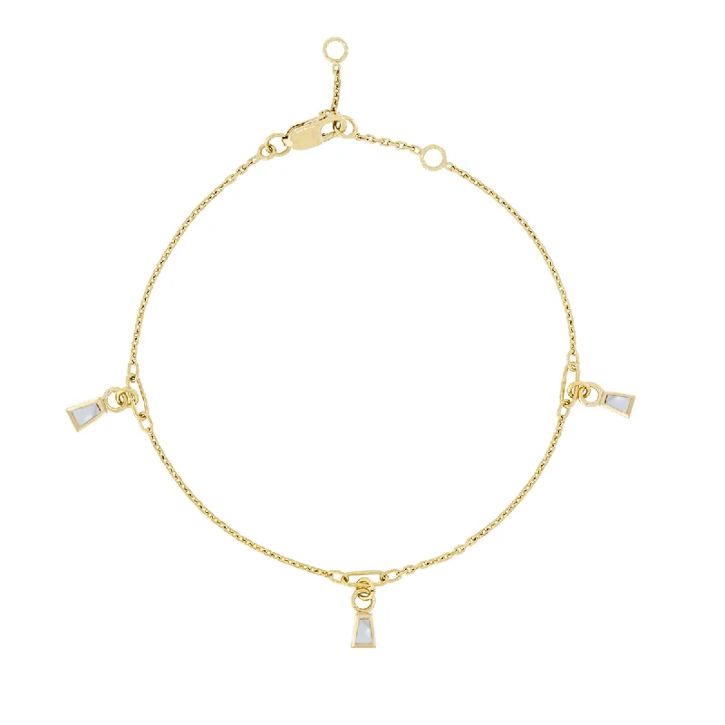 Eiffel Details Bracelet + Mother Of Pearl Mini Trapezoids