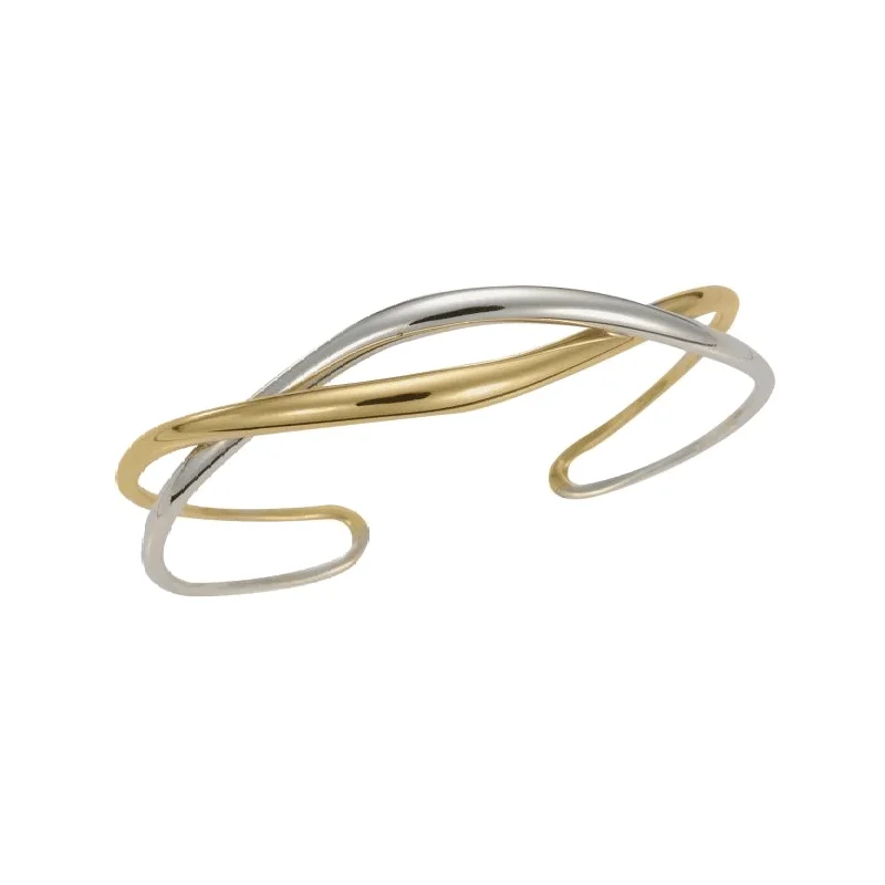 Two Tone Tendril Cuff Bracelet - Medium