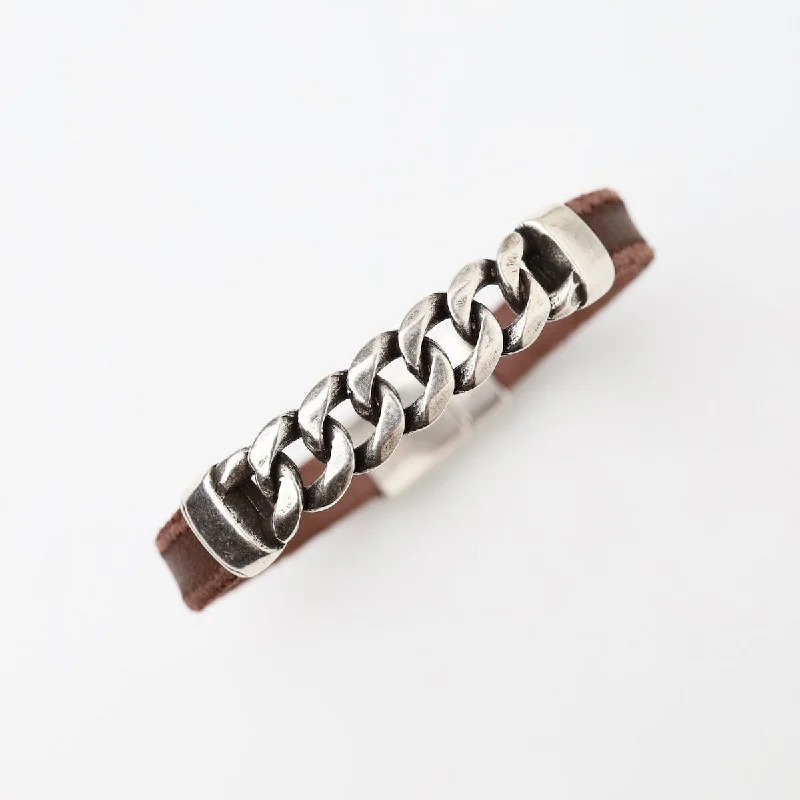 Indus Brown Leather Bracelet