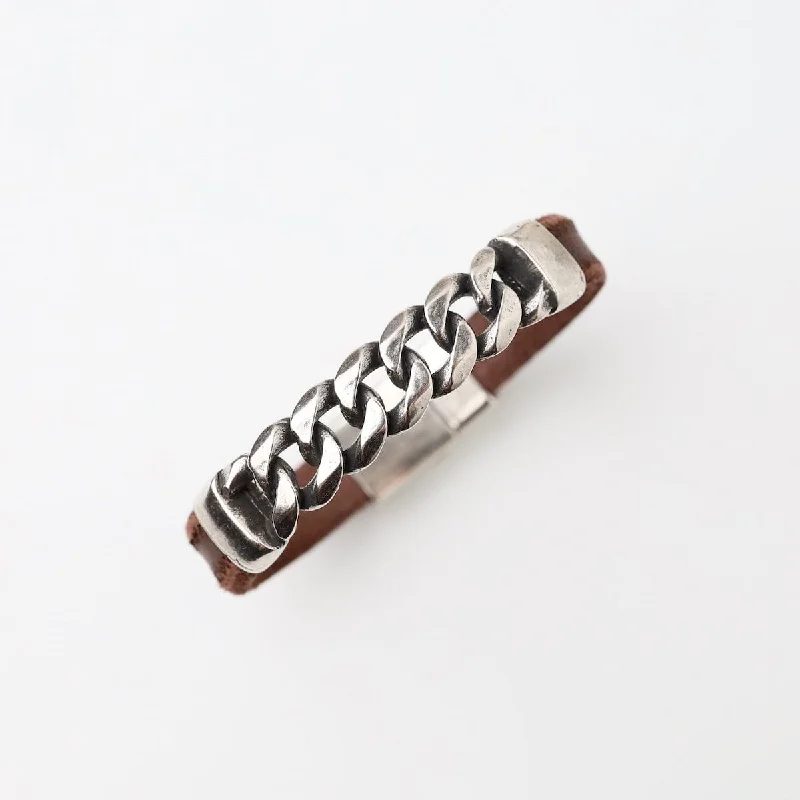 Indus Brown Leather Bracelet