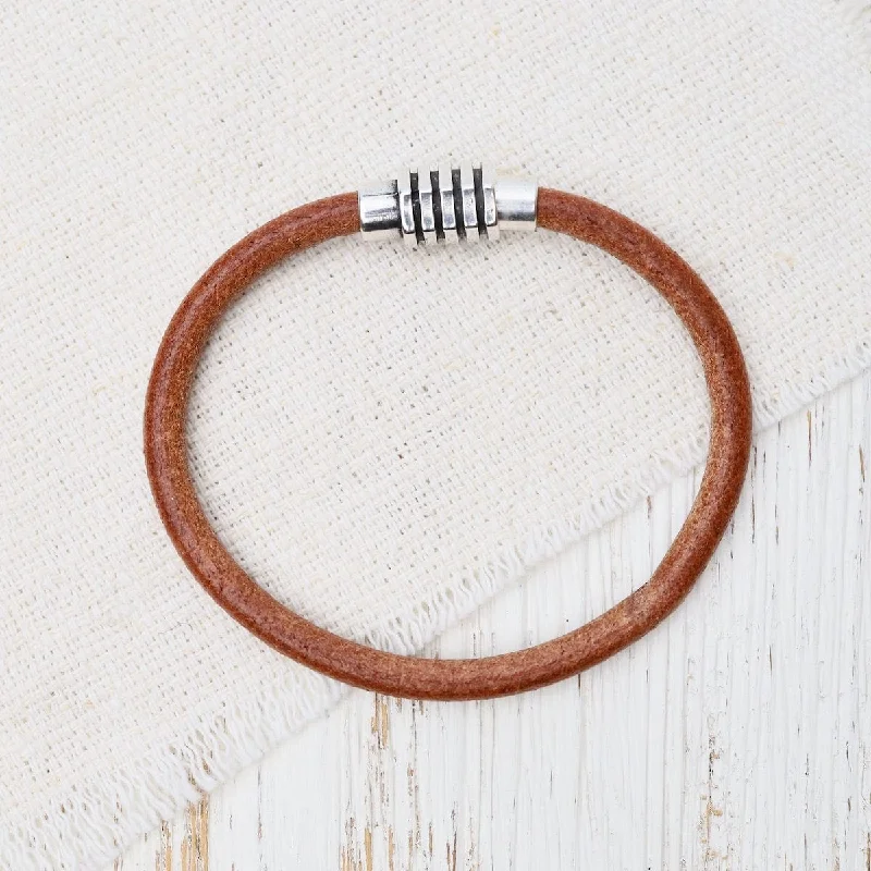 Classic Tan Leather Bracelet