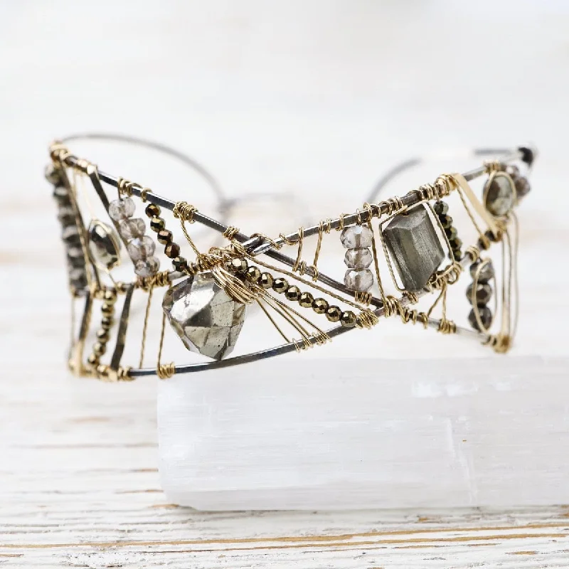 Pyrite Leaf Bracelet