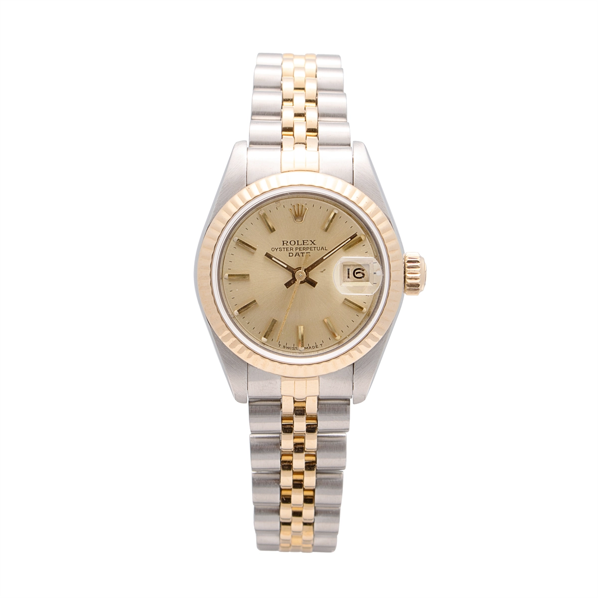 Rolex Date SS/YG Champagne Dial Jubilee Bracelet 26mm (Preowned)